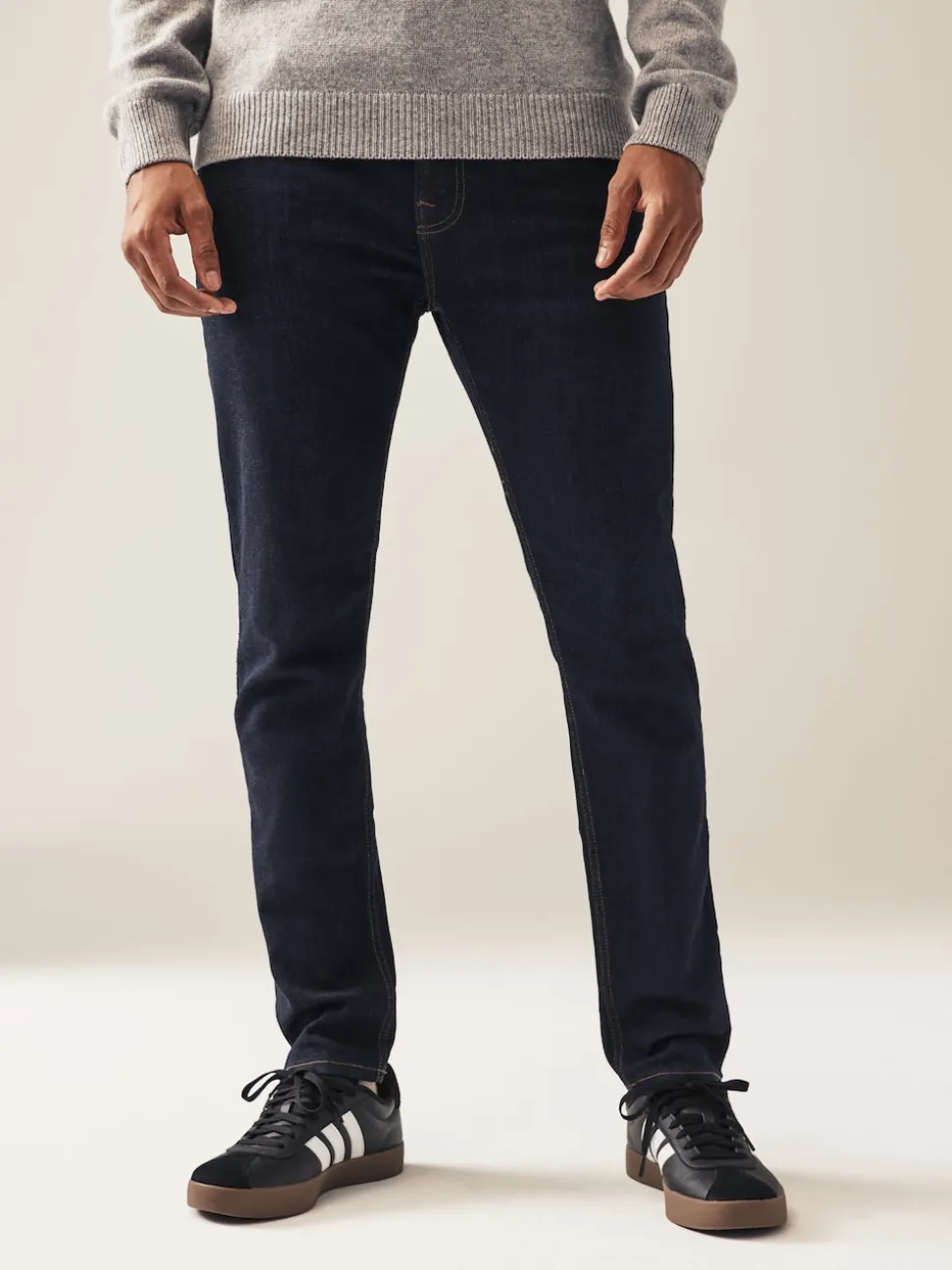 Blue Indigo Rinse Single Skinny Fit Classic Stretch Jeans
