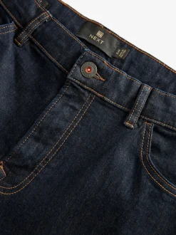 Blue Indigo Rinse Single Straight Fit Classic Stretch Jeans