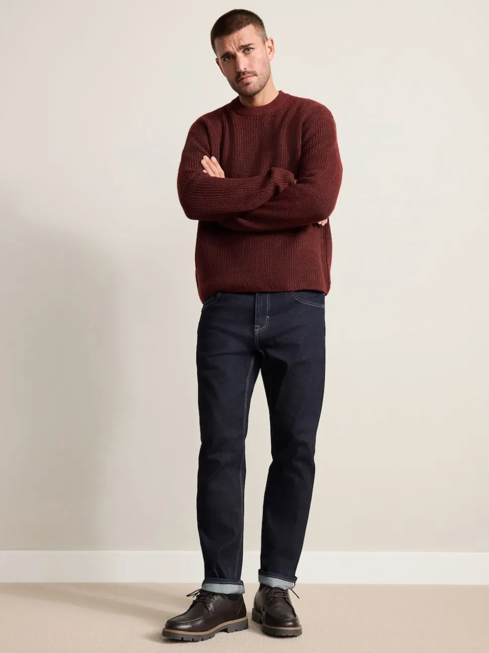 Blue Indigo Rinse Slim Fit Signature Selvedge Denim Jeans