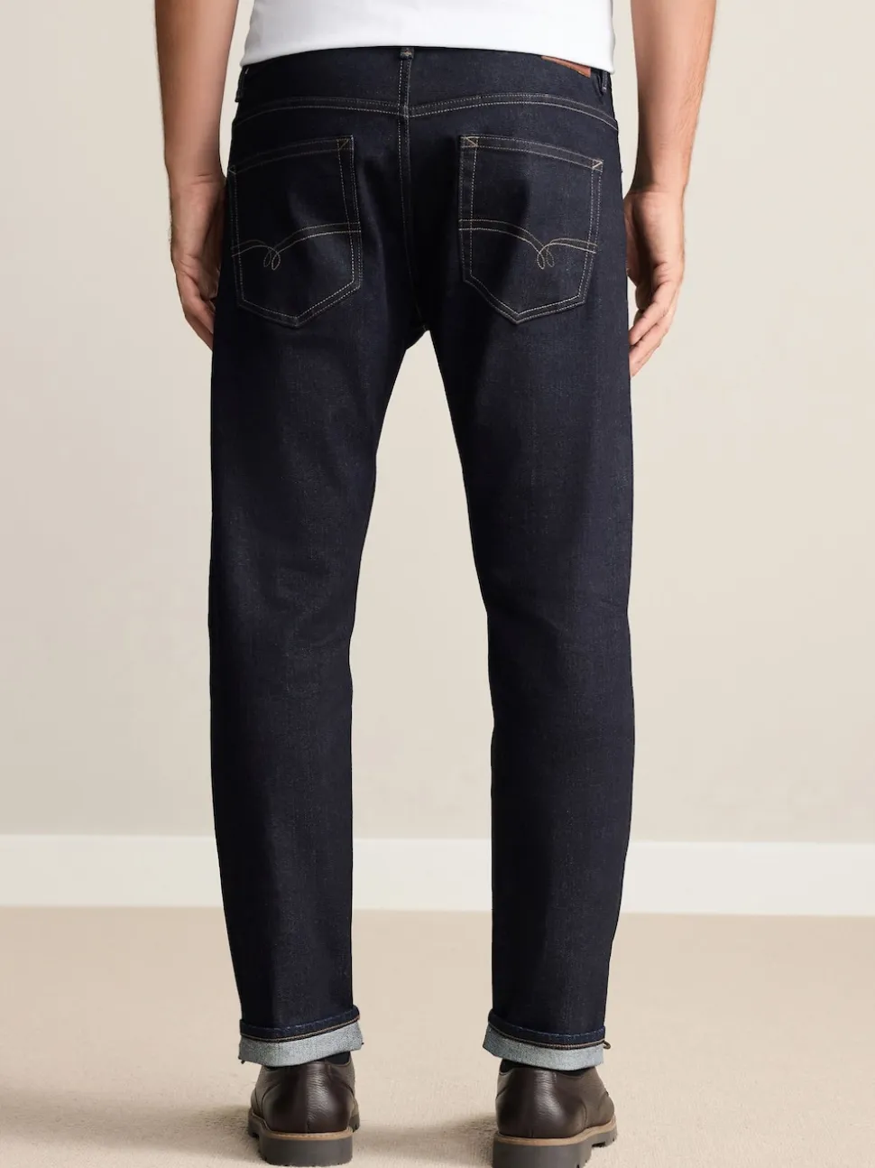 Blue Indigo Rinse Slim Fit Signature Selvedge Denim Jeans