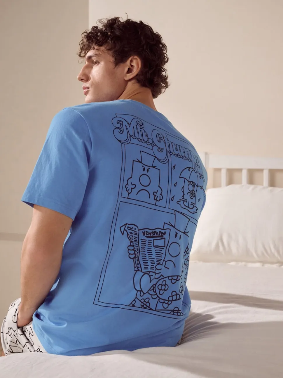 Blue Licence Mr Men Grumpy Short Pyjamas Set