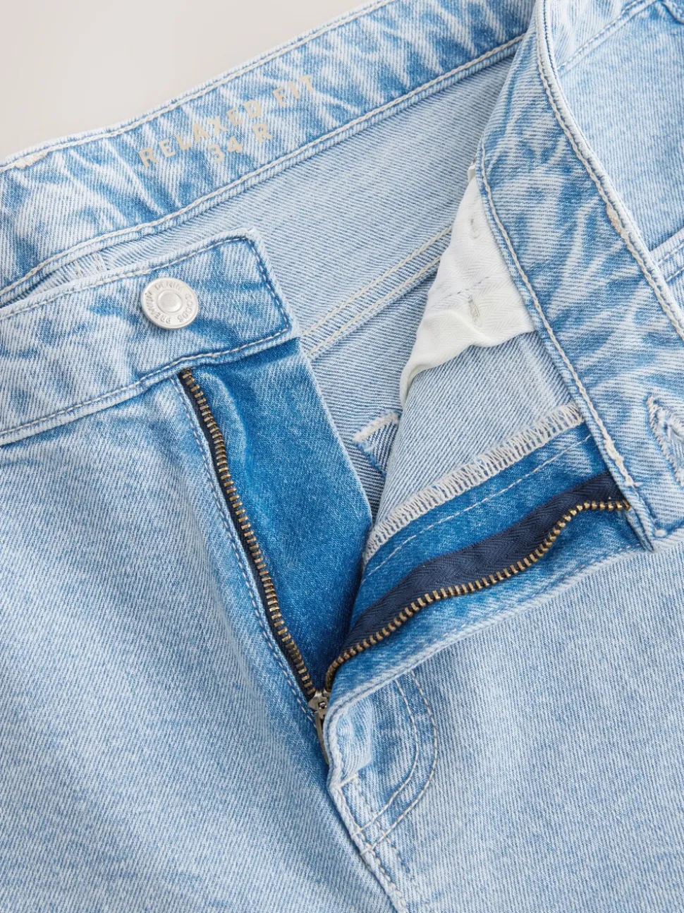 Blue Light Authentic Relaxed Fit Vintage Wash Denim Jeans