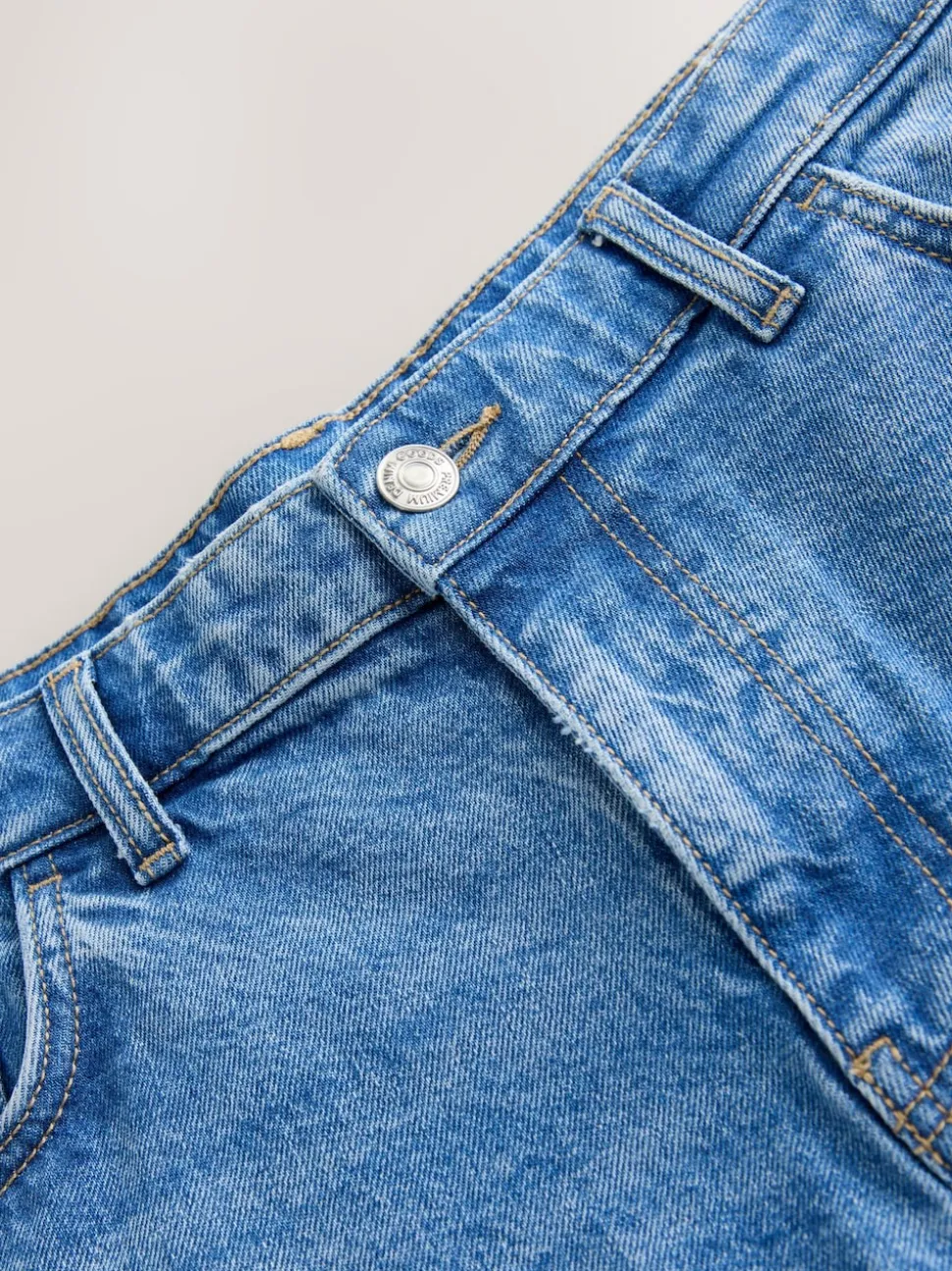 Blue Light Baggy Fit Vintage Wash Denim Jeans