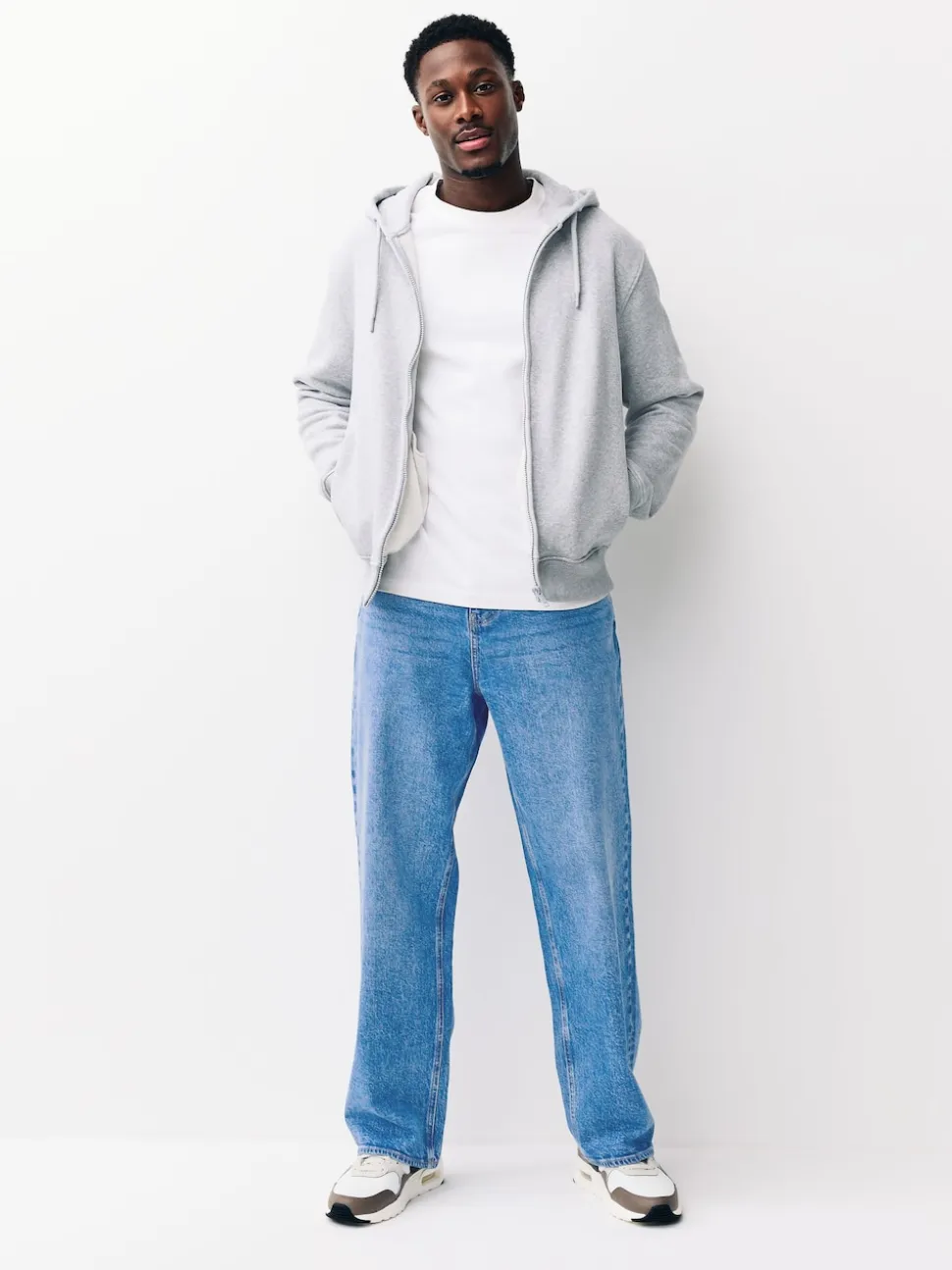 Blue Light Baggy Fit Vintage Wash Denim Jeans