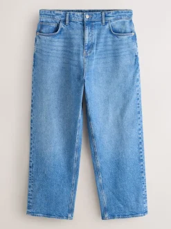 Blue Light Baggy Fit Vintage Wash Denim Jeans
