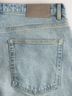 Blue Light Tint Barrel Fit Vintage Wash Denim Jeans