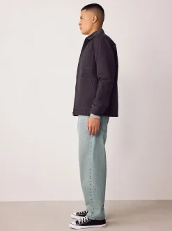 Blue Light Tint Barrel Fit Vintage Wash Denim Jeans