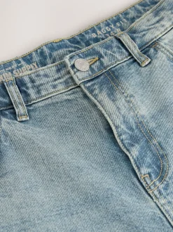 Blue Light Tint Barrel Fit Vintage Wash Denim Jeans