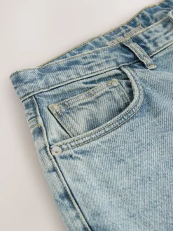 Blue Light Tint Barrel Fit Vintage Wash Denim Jeans