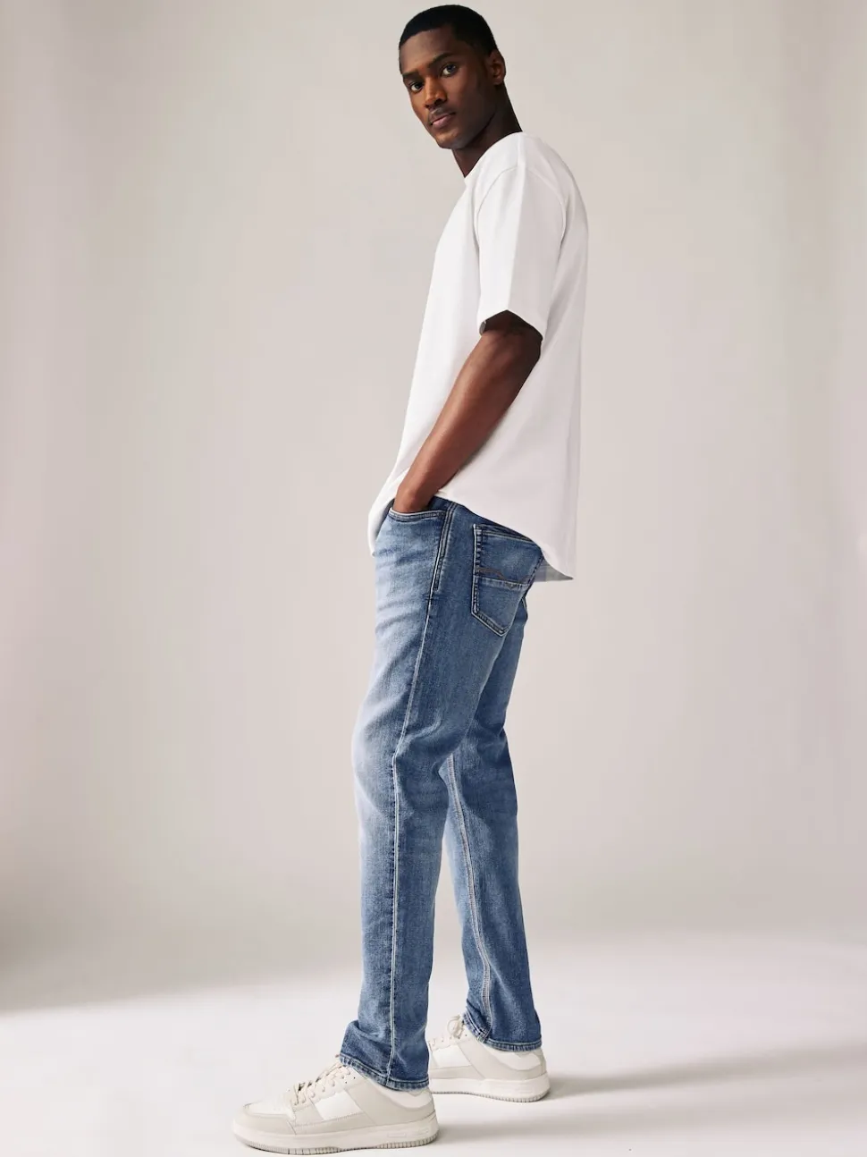 Blue Light Vintage Skinny Fit Comfort Stretch Jeans