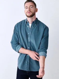 Blue Long Sleeve Cord Shirt