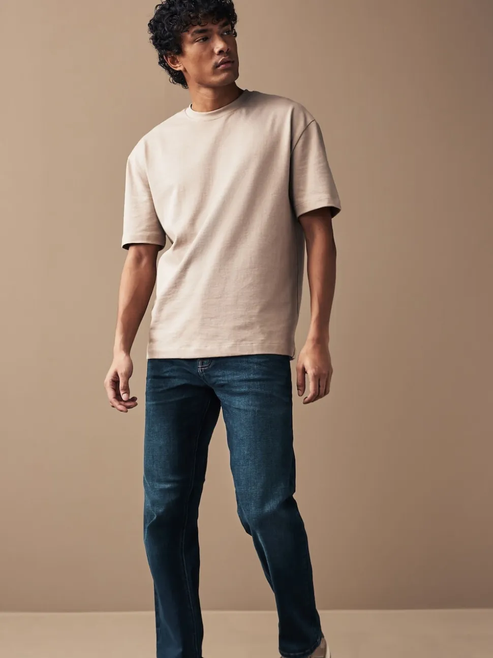 Blue Mid Indigo Straight Fit Motionflex Jeans