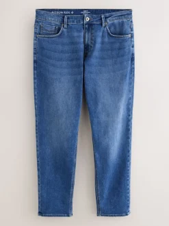 Blue Mid Regular Tapered Fit Motionflex Jeans