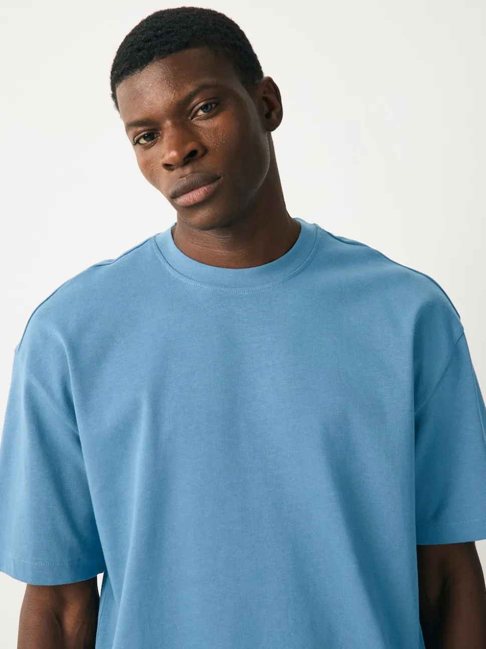 Blue Mid Relaxed Fit Heavyweight T-Shirt