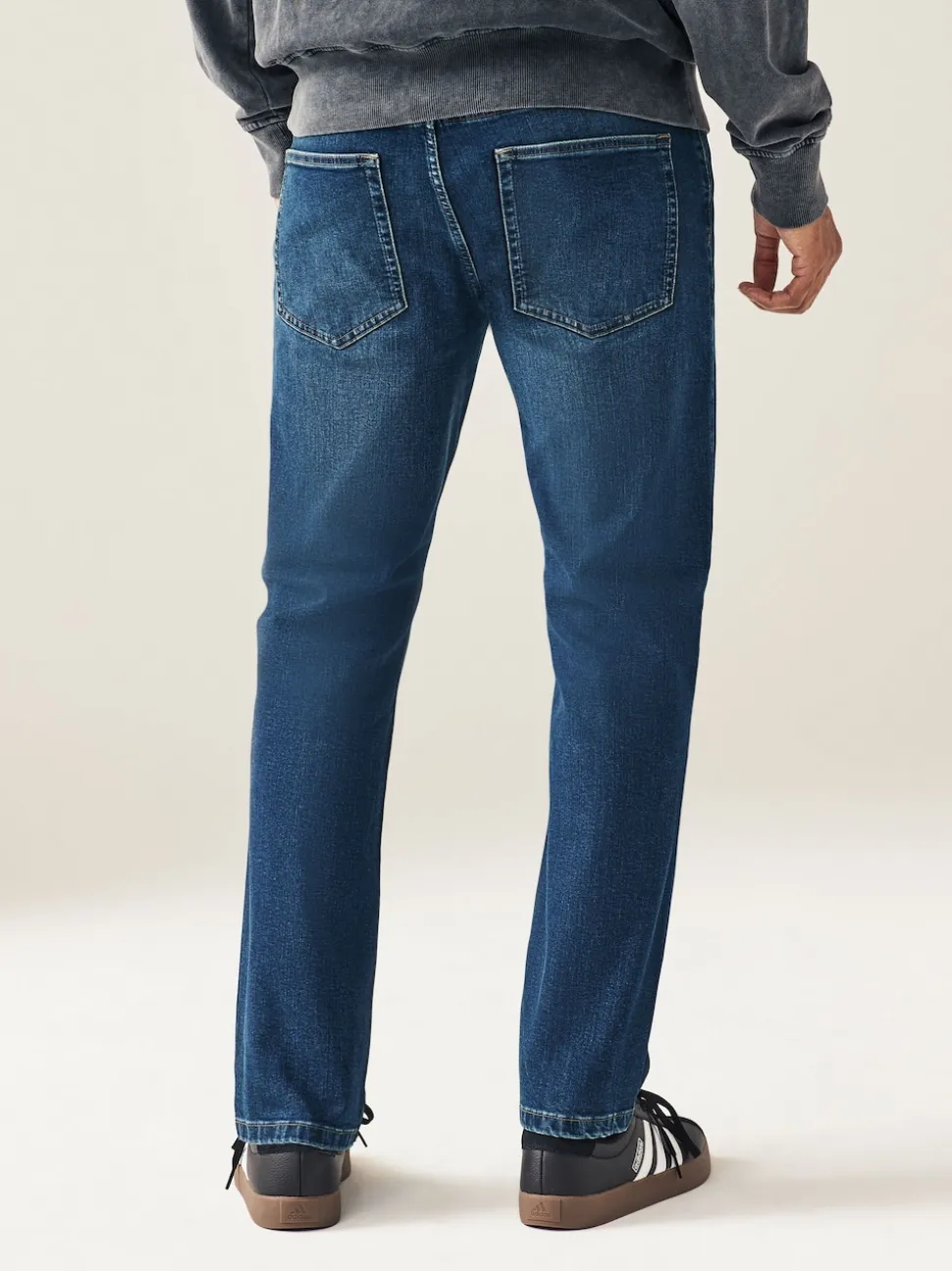 Blue Mid Single Slim Fit Classic Stretch Jeans