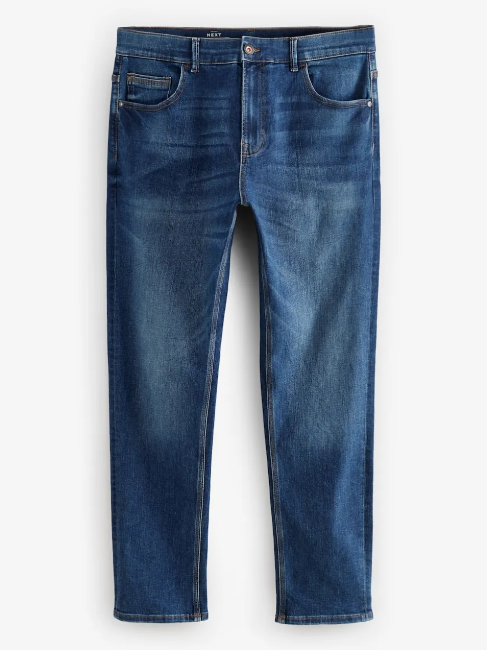 Blue Mid Slim Fit Authentic Stretch Denim Jeans