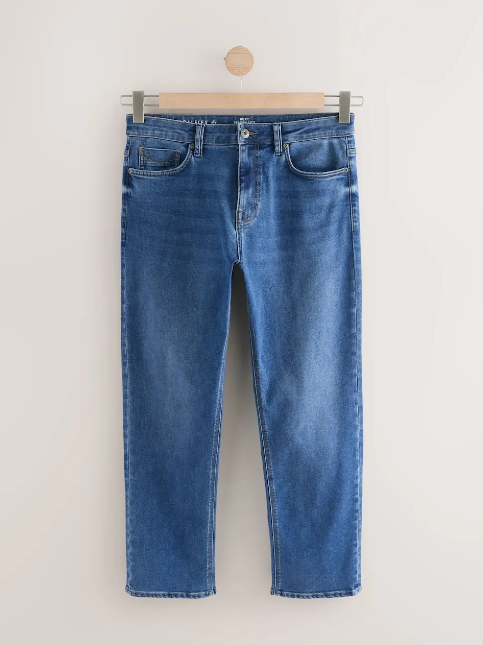 Blue Mid Straight Fit Motionflex Jeans