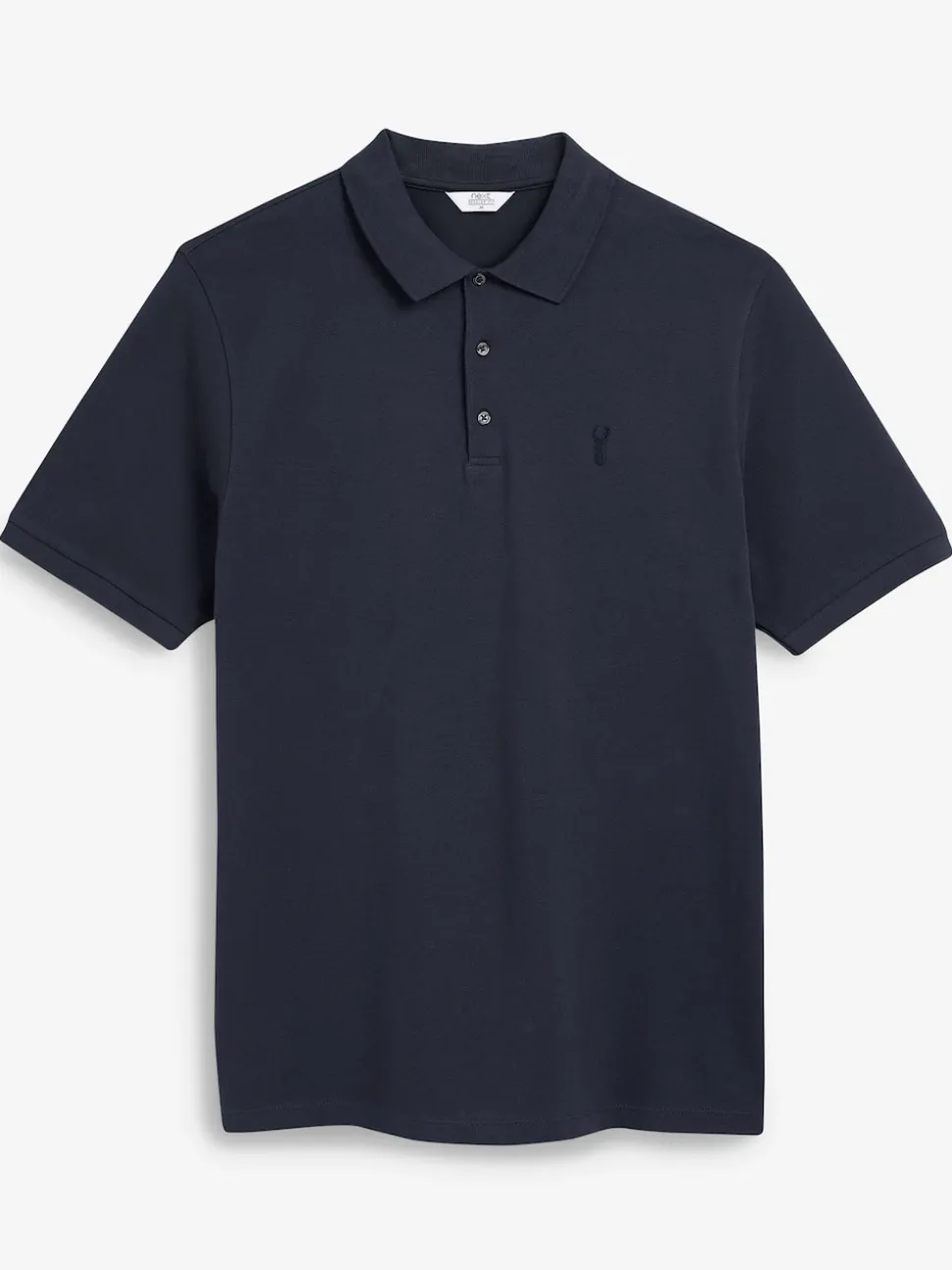 Blue Navy Regular Fit Short Sleeve Pique Polo Shirt