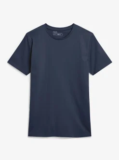 Blue Navy Slim Fit Essential Crew Neck Cotton T-Shirt