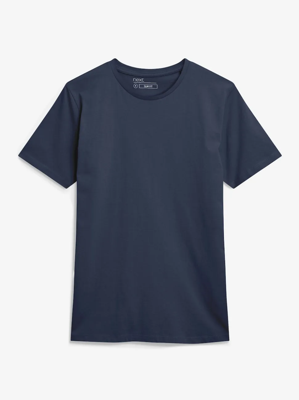 Blue Navy Slim Fit Essential Crew Neck Cotton T-Shirt