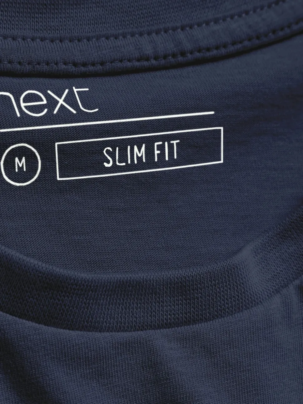Blue Navy Slim Fit Essential Crew Neck Cotton T-Shirt