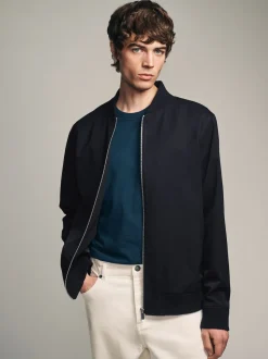 Blue Navy Smart Bomber Jacket