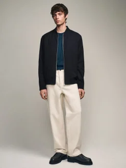 Blue Navy Smart Bomber Jacket