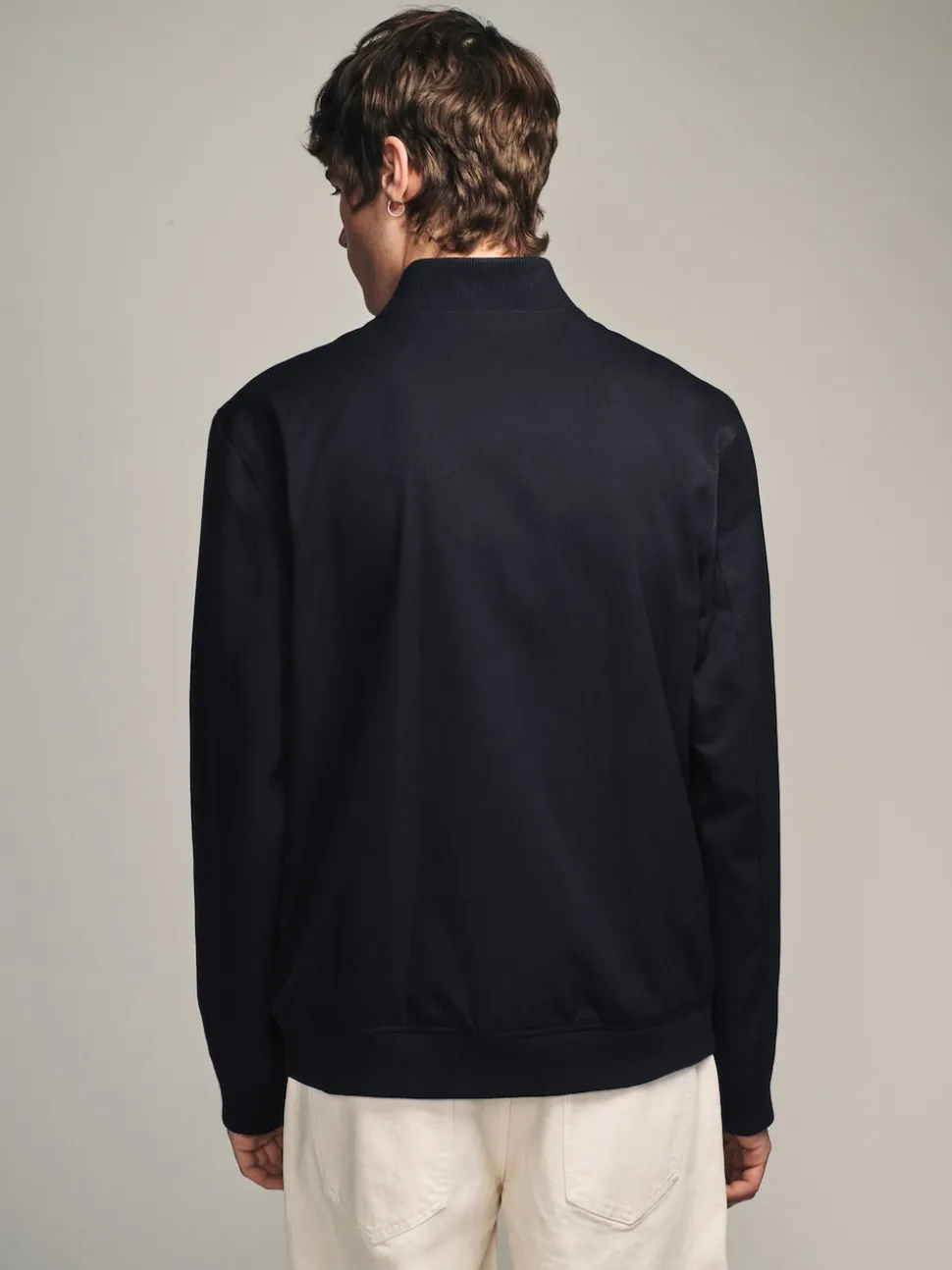 Blue Navy Smart Bomber Jacket