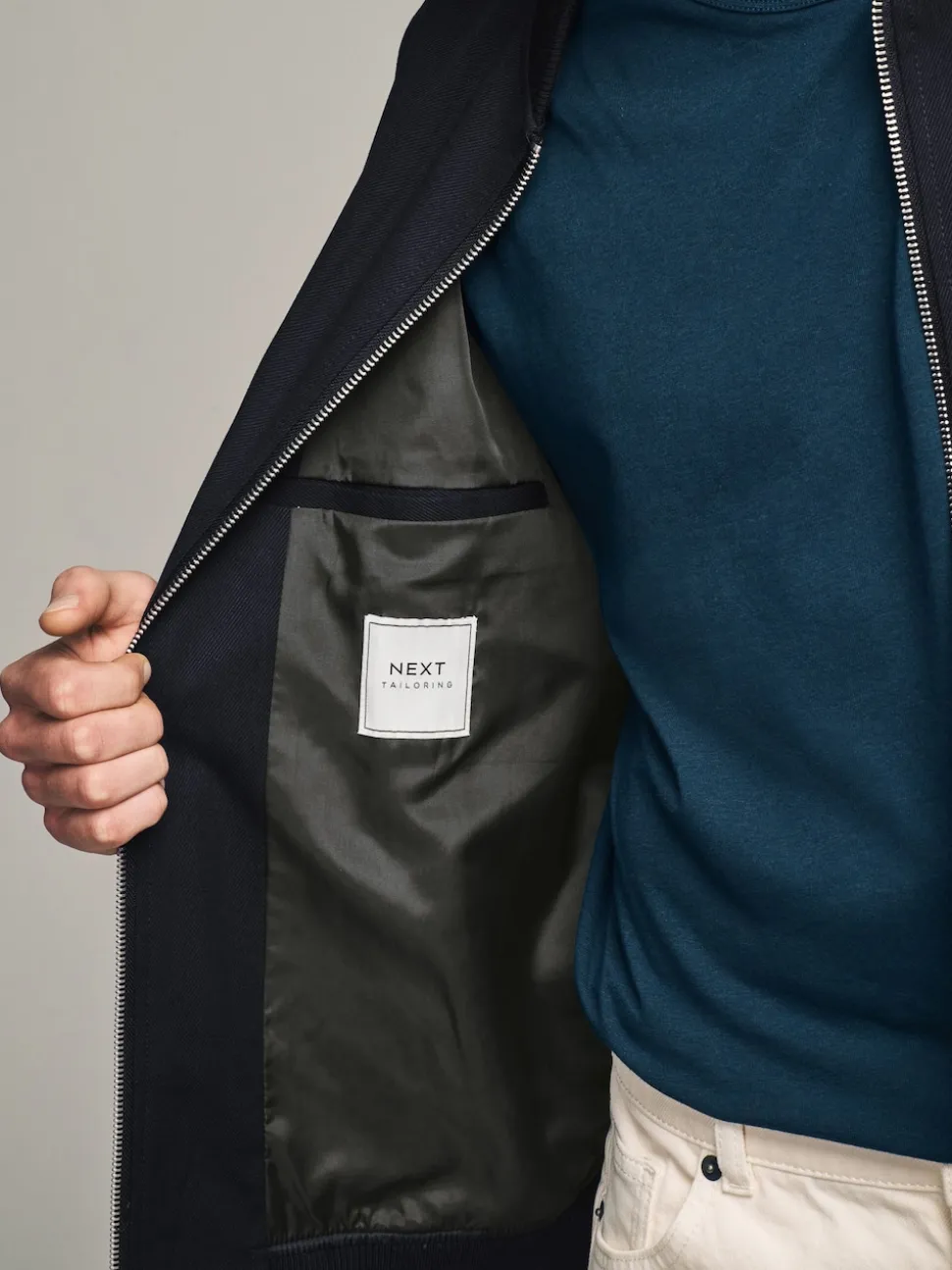 Blue Navy Smart Bomber Jacket
