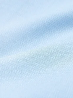 Blue Regular Fit Double Cuff Easy Care Textured Smart Shirt