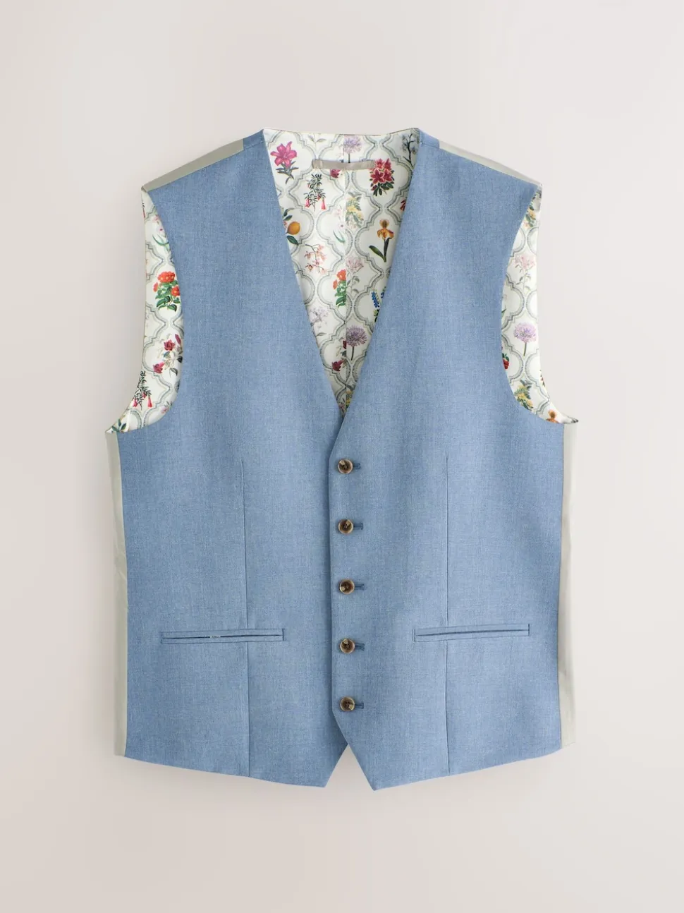 Blue Regular Fit Motionflex Stretch Waistcoat