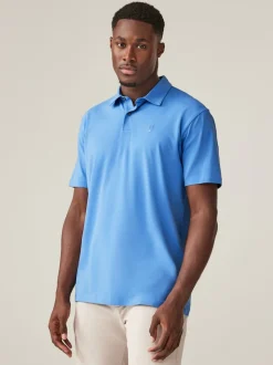 Blue Regular Fit Short Sleeve Jersey Polo Shirts 5 Pack