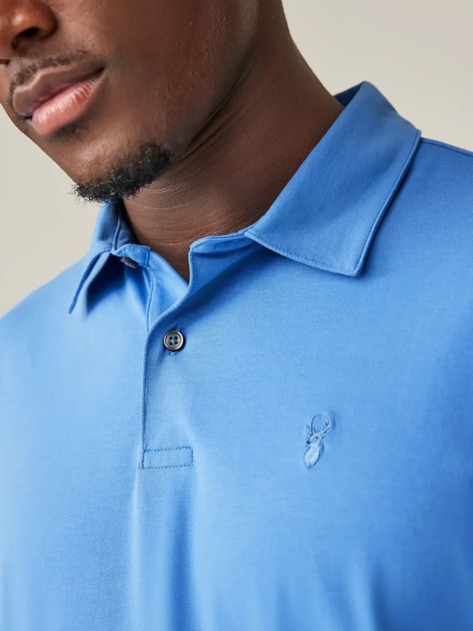 Blue Regular Fit Short Sleeve Jersey Polo Shirts 5 Pack