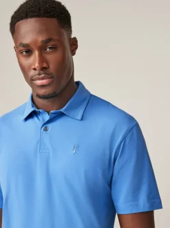 Blue Regular Fit Short Sleeve Jersey Polo Shirts 5 Pack
