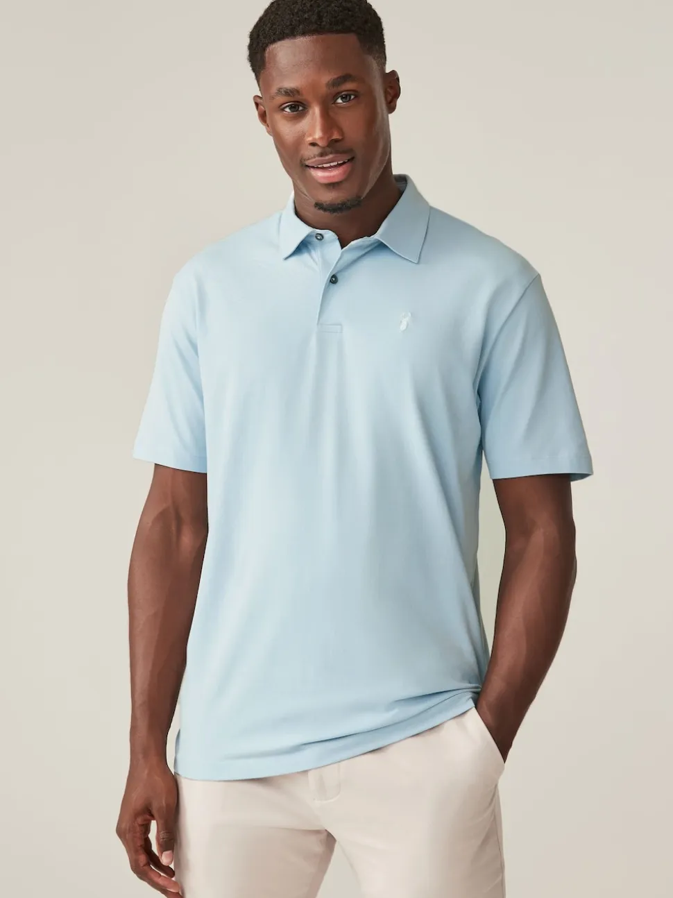Blue Regular Fit Short Sleeve Jersey Polo Shirts 5 Pack