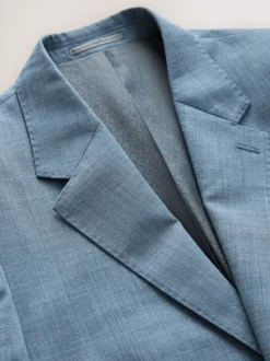 Blue Regular Fit Signature Nova Fides 100% Italian Wool Suit Jacket