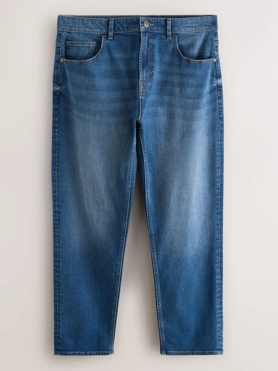 Blue Regular Tapered Fit Classic Stretch Jeans