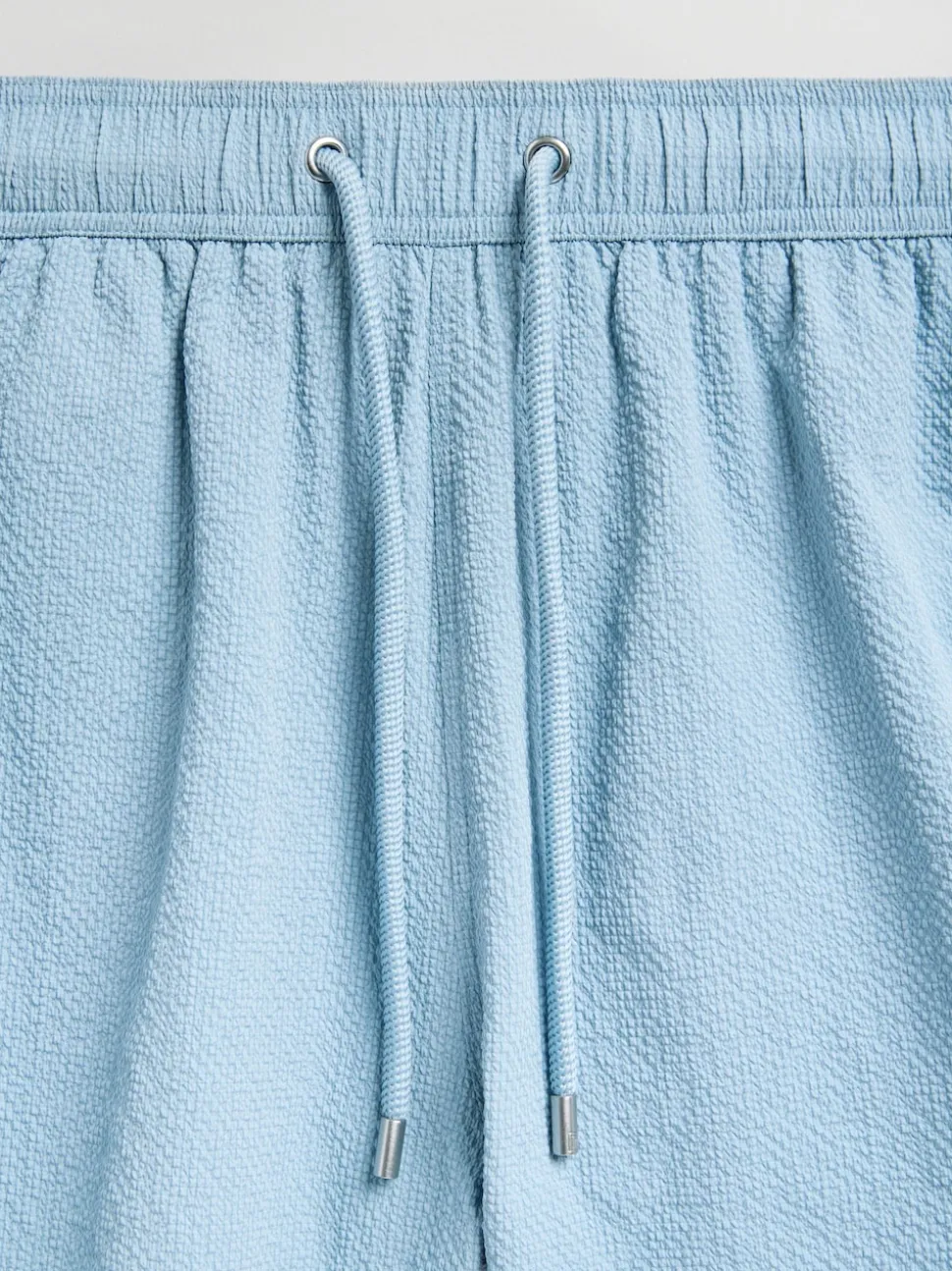 Blue Seersucker Swim Shorts