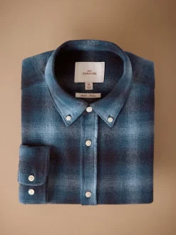 Blue Signature Long Sleeve Check Shirt