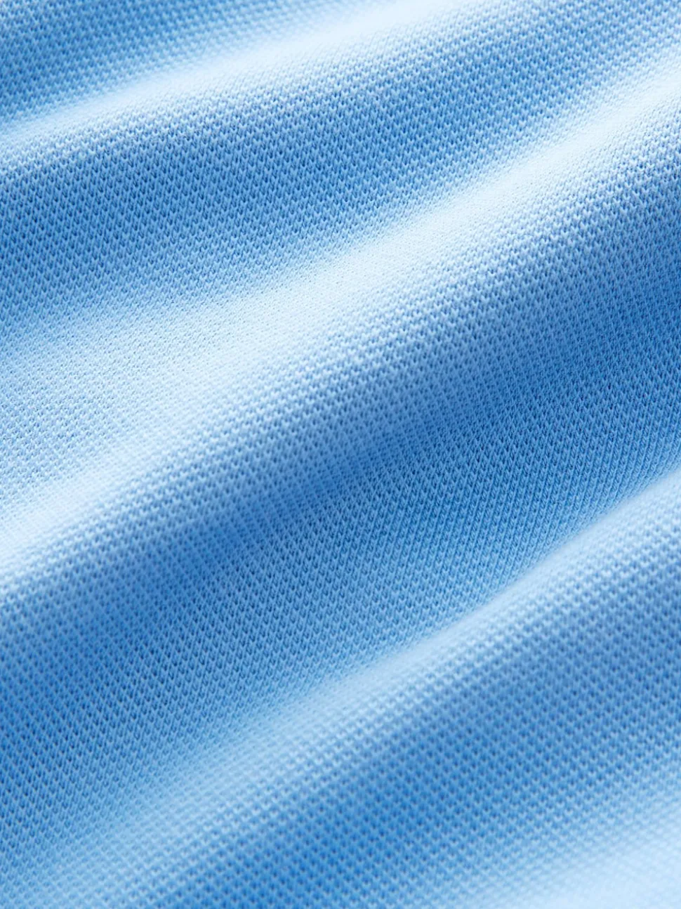 Blue Slim Fit Short Sleeve Pique Polo Shirt
