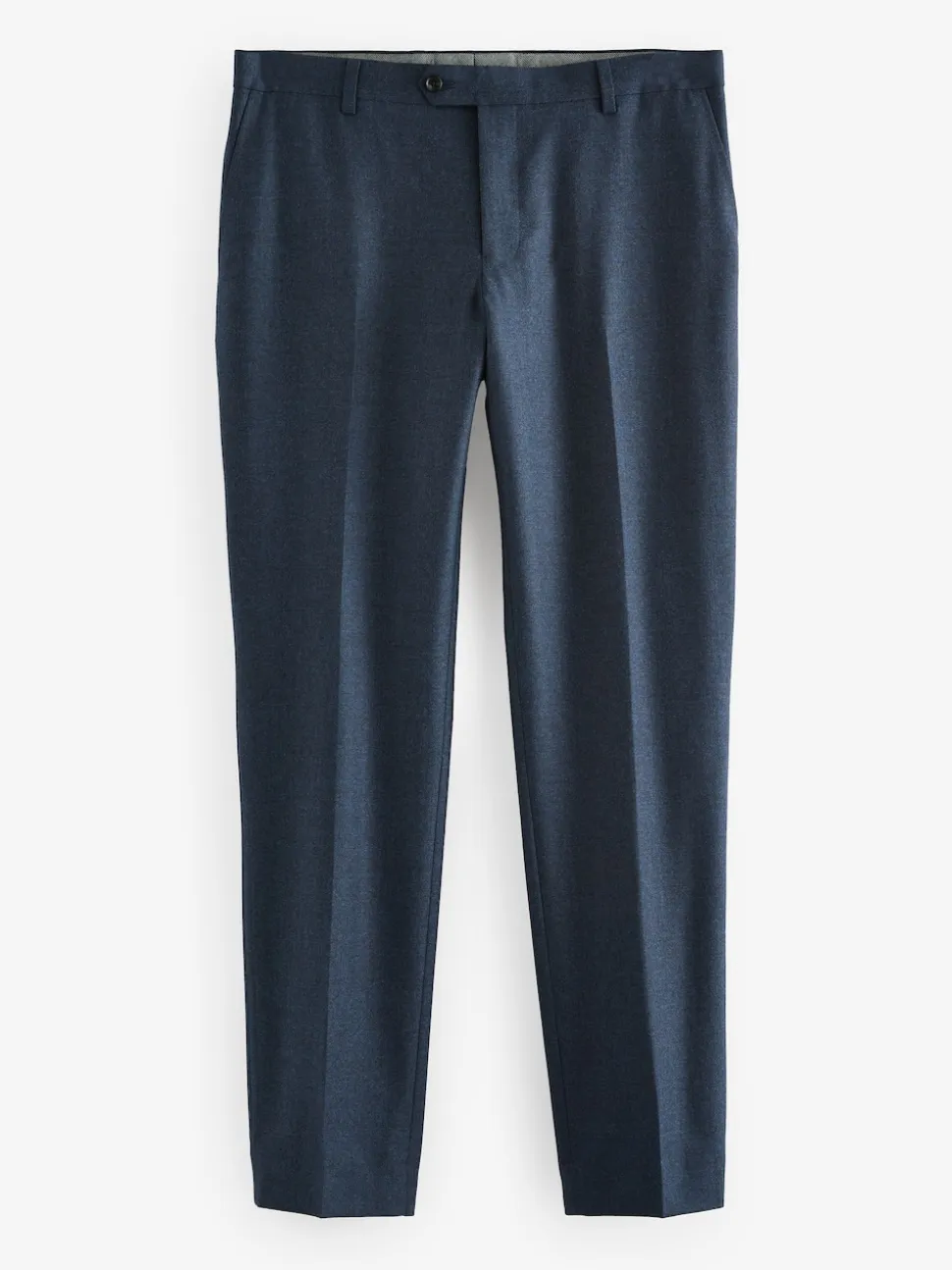 Blue Slim Fit Signature Zignone Italian Wool Cashmere Blend Flannel Suit Trousers