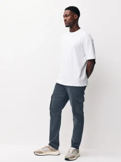 Blue Slim Fit Slim Fit Motionflex Strech Cargo Trousers