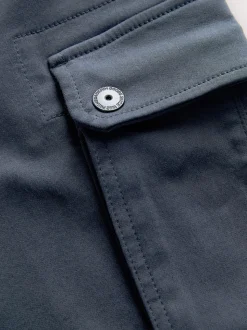 Blue Slim Fit Slim Fit Motionflex Strech Cargo Trousers