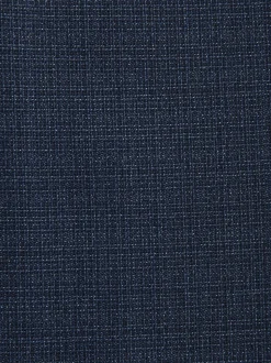 Blue Slim Fit Textured Wool Blend Suit Trousers