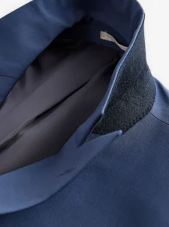 Blue Slim Fit Wool Blend Motionflex Suit Jacket