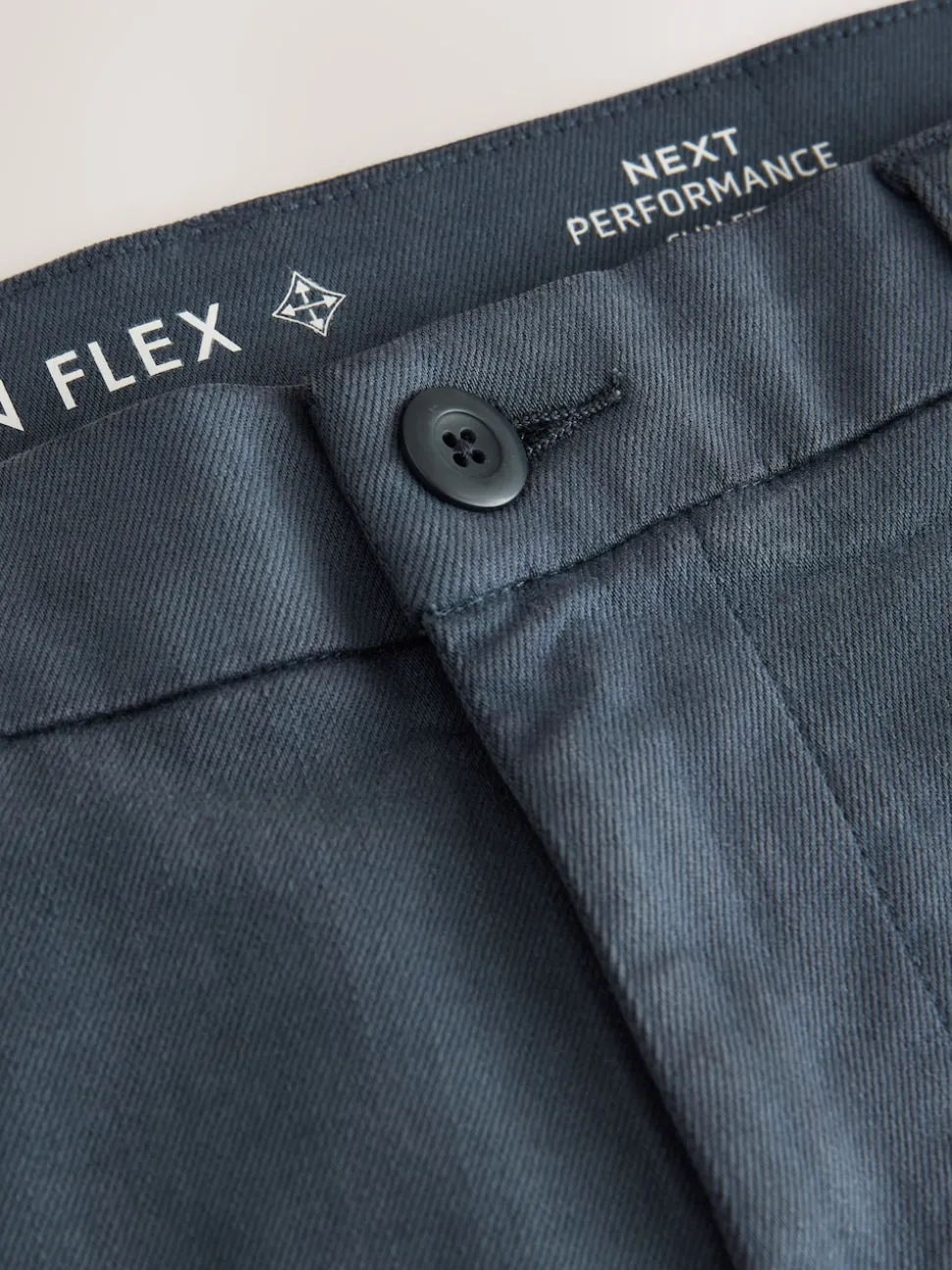 Blue Straight Fit Motionflex Chino Trousers