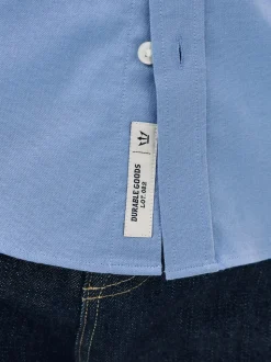 Blue Stretch Oxford Long Sleeve Shirt