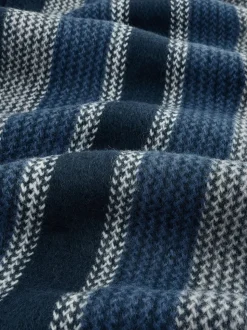 Blue Stripe Knitted Scarf