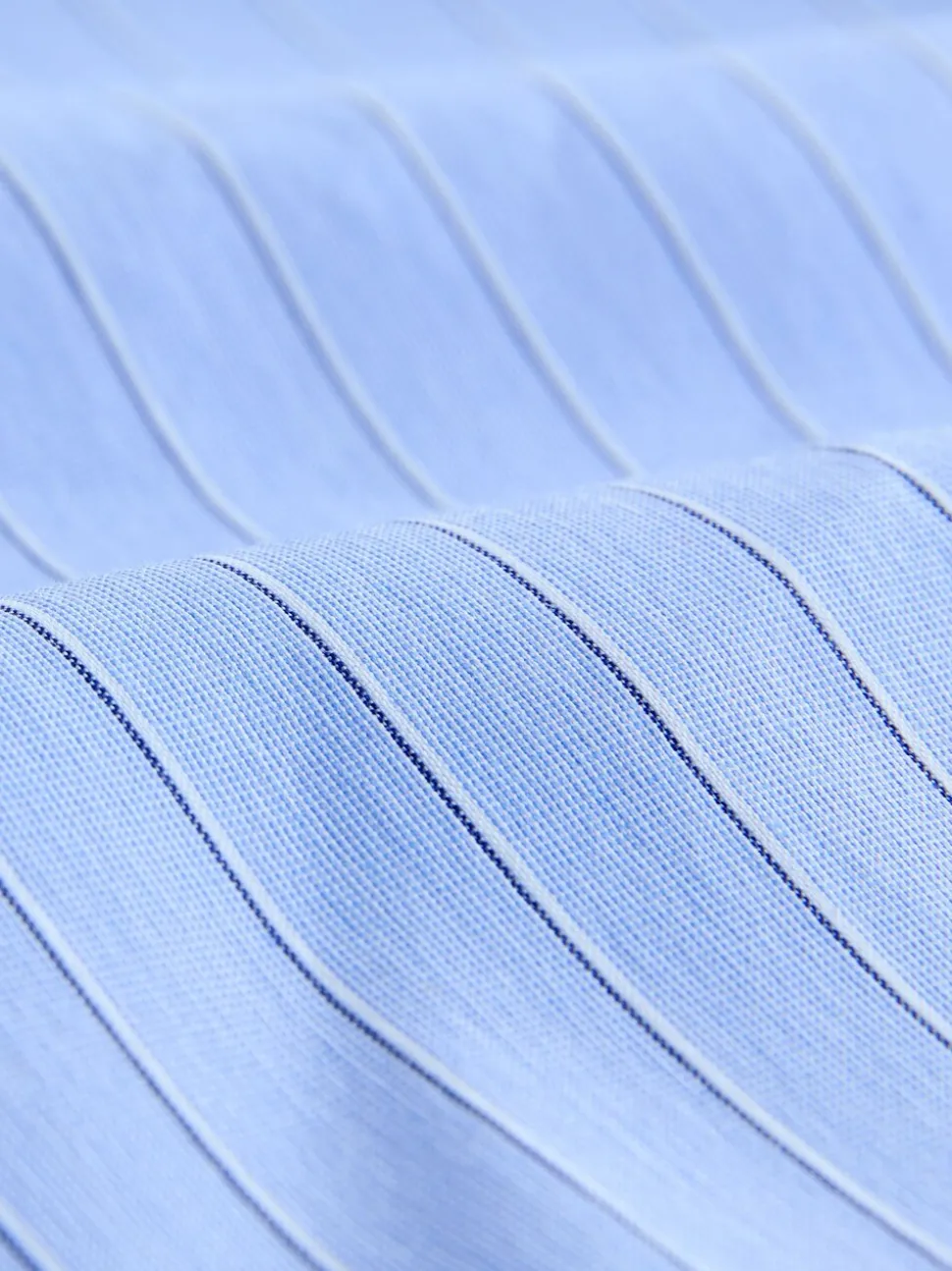 Blue Stripe Muscle Fit Motionflex Textured Shirt