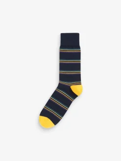Blue Stripe Pattern Socks 5 Pack